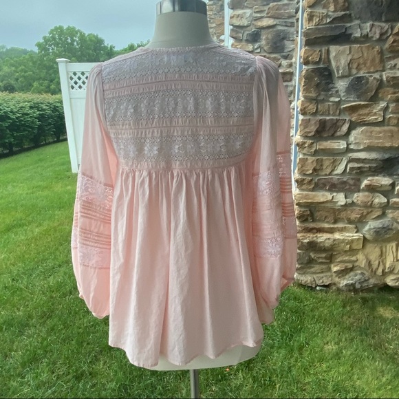 Velvet Evie Boho Lace Peasant Top - Picture 10 of 16